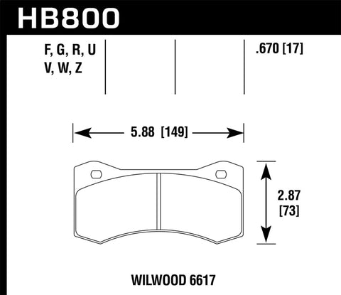 Hawk Wilwood 7420 DTC-60 Race Brake Pads