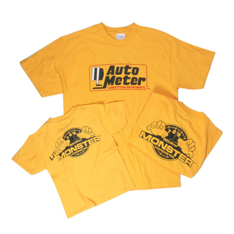 T-SHIRT, ADULT LARGE, YELLOW, 'MONSTER TACH'