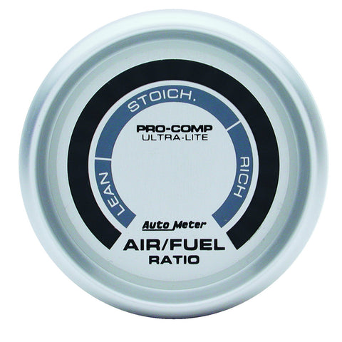 GAUGE, AIR/FUEL RATIO-NARROWBAND, 2 1/16in, LEAN-RICH, LED ARRAY, ULTRA-LITE