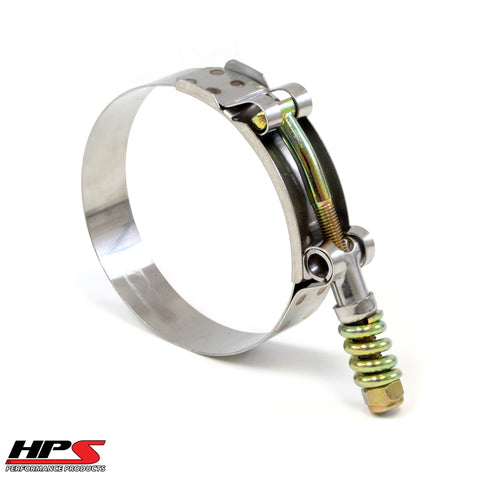 Stainless Steel Spring Loaded T-Bolt Hose Clamp,Size #76,Range:3.27