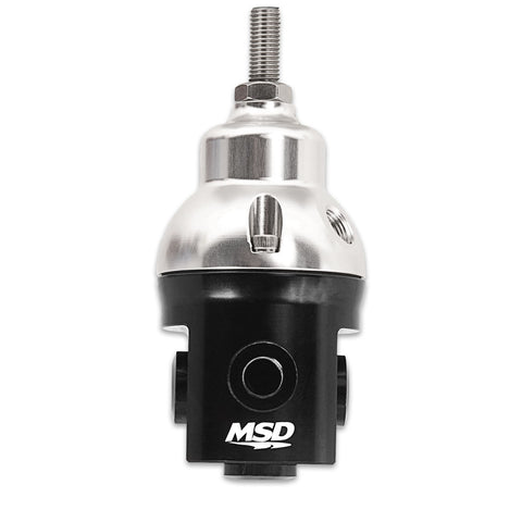 MSD Atomic Fuel Pressure Regulator; Flows 2.2 GPM; -6AN Inlet And Dual -6AN Outlets;