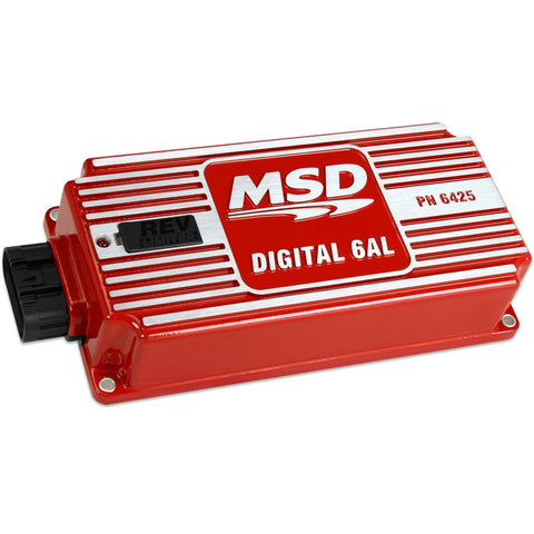 MSD Digital-6AL Ignition Controller; For 4/6/8 cyl. Engines; w/Soft Touch Rev Control; Red;