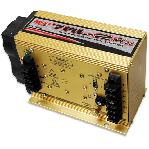 MSD 7AL-2 Plus Ignition Controller; Incl. Vibration Mounts/RPM Modules; Race Only; Red;