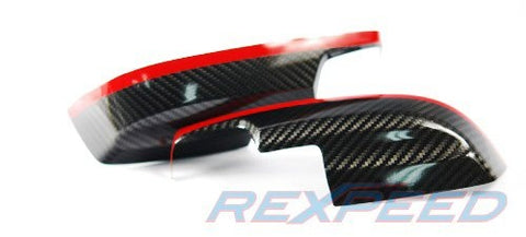 VAB WRX STI / WRX Dry Carbon Lower w/Red Line Mirror Covers