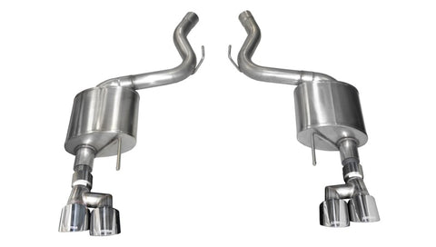 Corsa 18-19 Ford Mustang 5.0L 3in Touring Axle-Back Dual Rear Exit 4in Polished Pro-Series Tips
