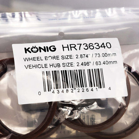 Konig Hub Ring Set (4pcs) - 73.1mm O.D. / 63.4mm I.D.