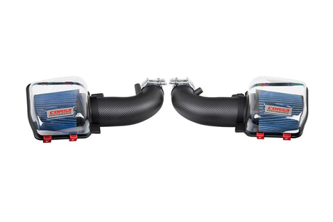 Corsa 2024+ Ford Mustang GT 5.0L Carbon Fiber Cold Air Intake w/ MaxFlow Oiled Air Filters - Matte