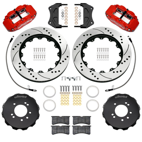Wilwood 89-98 Nissan 240SX/89-94 Skyline/90-96 300ZX Superlite 6R Front BBK w/ 14in D/S Rotors - Red