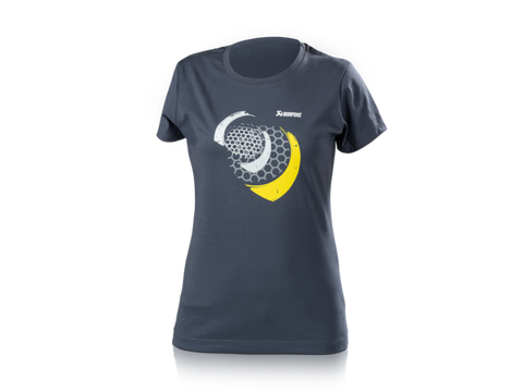 Akrapovic Lifestyle T-shirt Mesh Womens Blue-Grey - Large