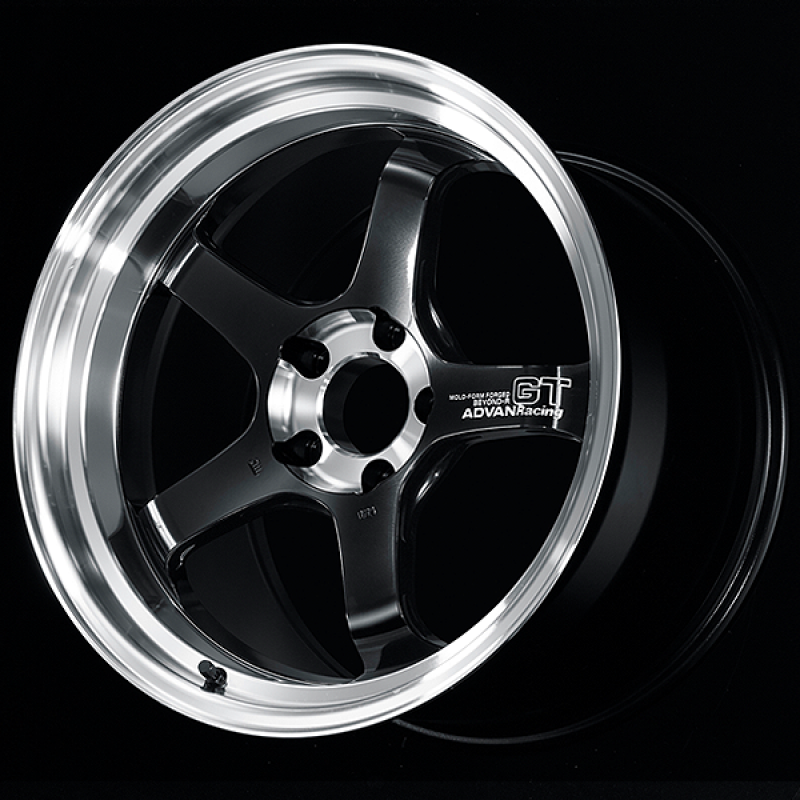 Advan GT Beyond-R 18X9.5 / +45 Off / 5x114.3 BC / 73mm Bore / Diamond Cut and Dark Platinum Black