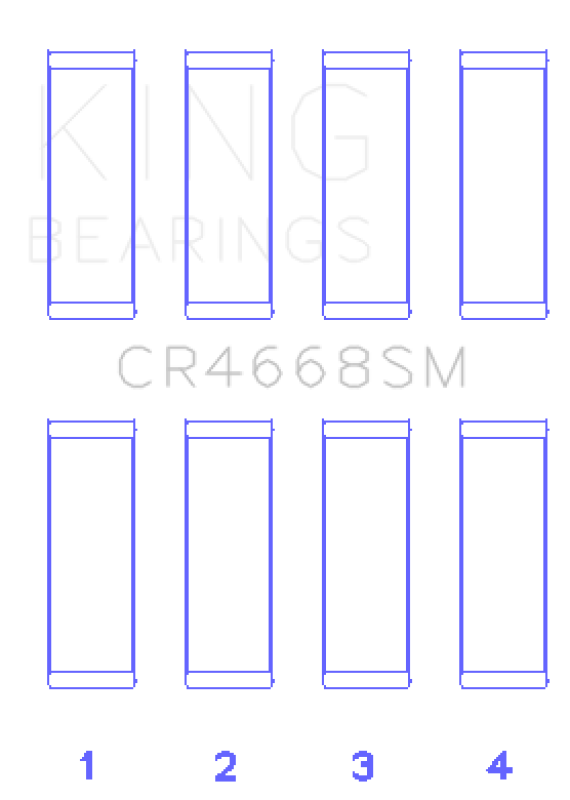 King Engine Bearings Hyundai G4Ke/G4Kc (Size +0.50mm) Connecting Rod Bearing Set