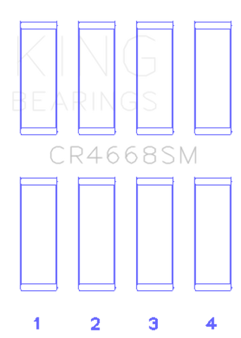 King Engine Bearings Hyundai G4Ke/G4Kc (Size +0.75mm) Connecting Rod Bearing Set