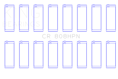 King Engine Bearings Chevrolet BBC 369-502 Gen IV/V/VI (Size STDX) Connecting Rod Bearing Set