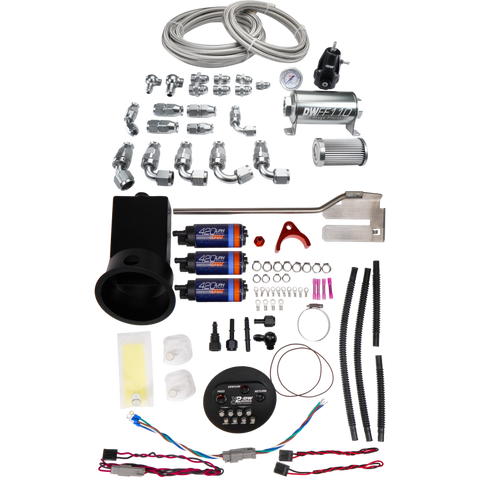 DeatschWerks 94-02 Nissan Silvia and Skyline X2 Surge Module with DW420 Pumps and PTFE Plumbing Kit