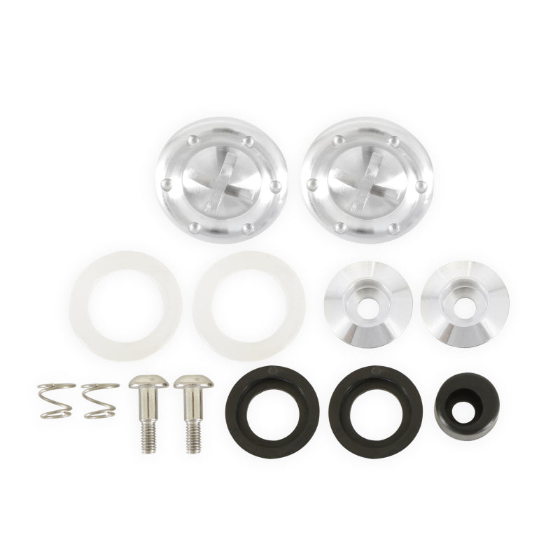 RaceQuip Silver Hardware Pivot Kit for Face Shield Fits PRO & VESTA Model Helmets