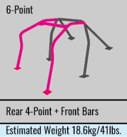 Cusco Chro-moly D1 Roll Cage Around Dash 90-97 Mazda Miata 99-05 Miata MX-5 w/ Hardtop