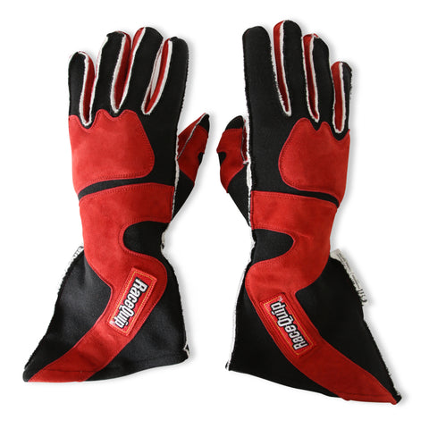 RaceQuip SFI-5 Red/Black Medium Outseam Angle Cut Glove
