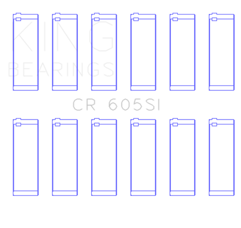 King Engine Bearings GM 2.8L/3.4L V6 (Size 1.0) Connecting Rod Bearings Set of 6