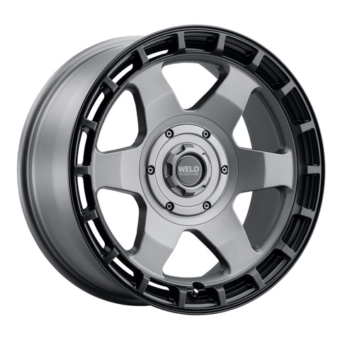 Weld Off-Road Ridge 20x9 - 6x135 / 6x139.7 BP - ET0 - 106.1mm CB - Satin Gunmetal Wheel (Black Ring)