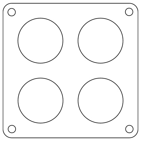 Cometic Holley 4500 Dominator .047in Fiber Carburetor Gasket - 1.75in Holes - 4-Hole