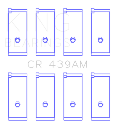 King Engine Bearings Honda A18A1/A20A1/B20A3/Bs1/Es/ET1-2 (Size +1.0mm) Connecting Rod Bearing Set