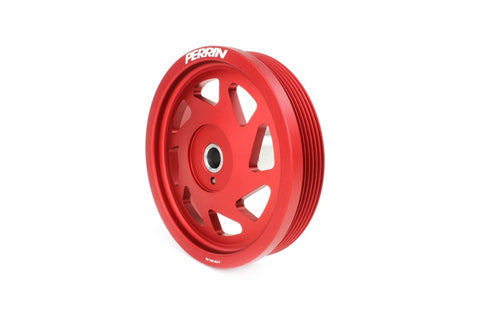 Perrin 19-21 Subaru WRX / 16-18 Forester Lightweight Crank Pulley (FA/FB Engines w/Large Hub) - Red