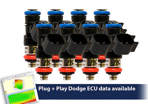 1000cc (100 lbs/hr at OE 58 PSI fuel pressure) FIC Fuel Injector Clinic Injector Set for Dodge Hemi Gen 1-4 Whipple Supercharger(High-Z) (is153-1000h-sc)