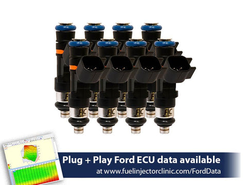 650cc (62 lbs/hr at 43.5 PSI fuel pressure) FIC Fuel  Injector Clinic Injector Set for Ford Shelby GT500 (2007-2014)(High-Z) (is404-0650h)