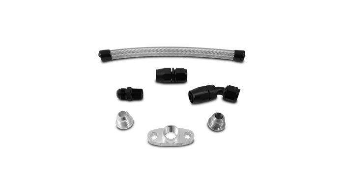 Universal Oil Drain Kit for GT series Top Mount turbo setups, 20in long line
