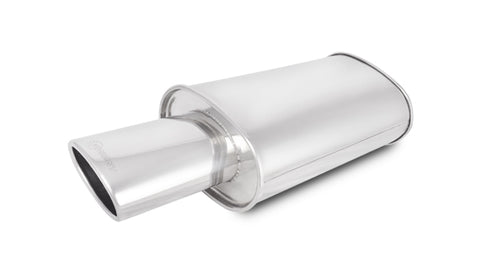 STREETPOWER Oval Muffler w/ 4.5in x 3in Oval Angle Cut Tip (2.5in inlet)