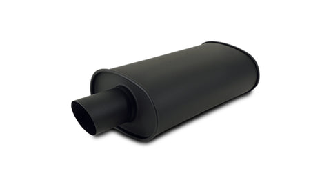 STREETPOWER FLAT BLACK Oval Muffler (3in inlet)