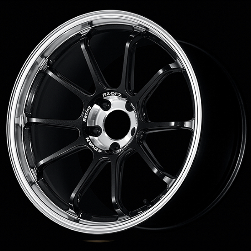 Advan RZ-DF2 19x10.0 / +32 Offset / 5x120 / 72.5mm Bore / Diamond Cut and Racing Titanium Black