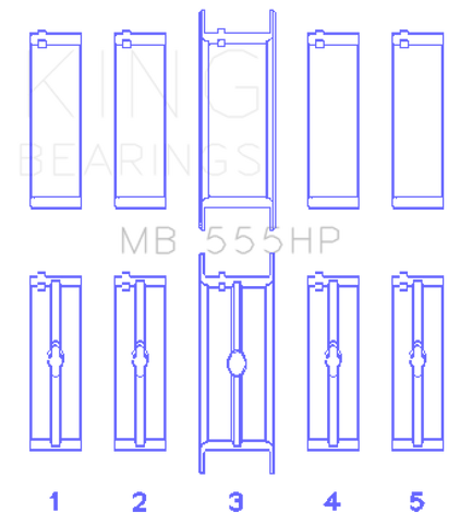 King Engine Bearings Chrysler 350/361/383/403 Main Bearing Set
