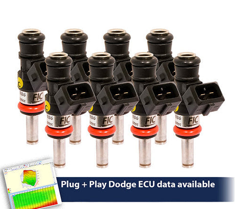 1200cc (130 lbs/hr at OE 58 PSI fuel pressure) FIC Fuel Injector Clinic Injector Set for Dodge Hemi Gen 1-4 Whipple Supercharger(High-Z) (is153-1200h-sc)