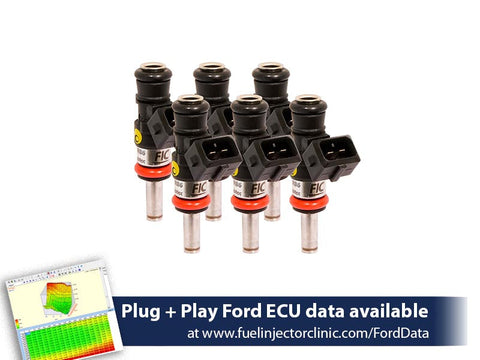 1200cc (110 lbs/hr at 43.5 PSI fuel pressure) FIC Fuel  Injector Clinic Injector Set for Ford Raptor (2017-2019) Injector Sets (is409-1200h)
