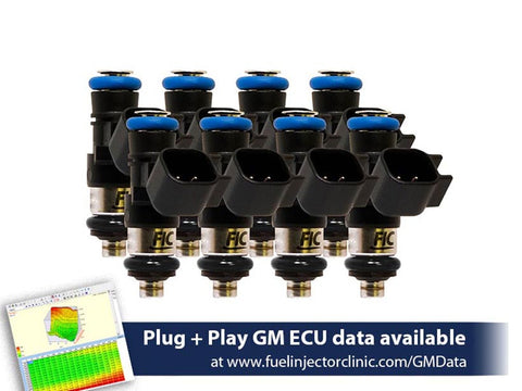 1200cc-D (130 lbs/hr at OE 58 PSI fuel pressure) FIC Fuel Injector Clinic Injector Set for 6.2 Truck Motors ('09-'13) Injector Sets (High-Z) (is306-1200h-d)