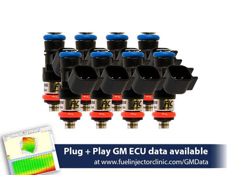 1200cc-D (130 lbs/hr at OE 58 PSI fuel pressure) FIC Fuel  Injector Clinic Injector Set for LS3, LS7, LSA, L76, L92, and L99 engines (High-Z) (is303-1200h-d)