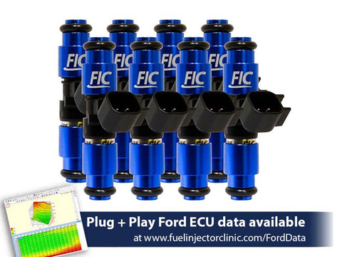 1200cc-D (130 lbs/hr at 58 PSI fuel pressure) FIC Fuel  Injector Clinic Injector Set for Ford F150 (2004+) Ford Lightning (1999-2004) Injector Sets (is407-1200h-d)
