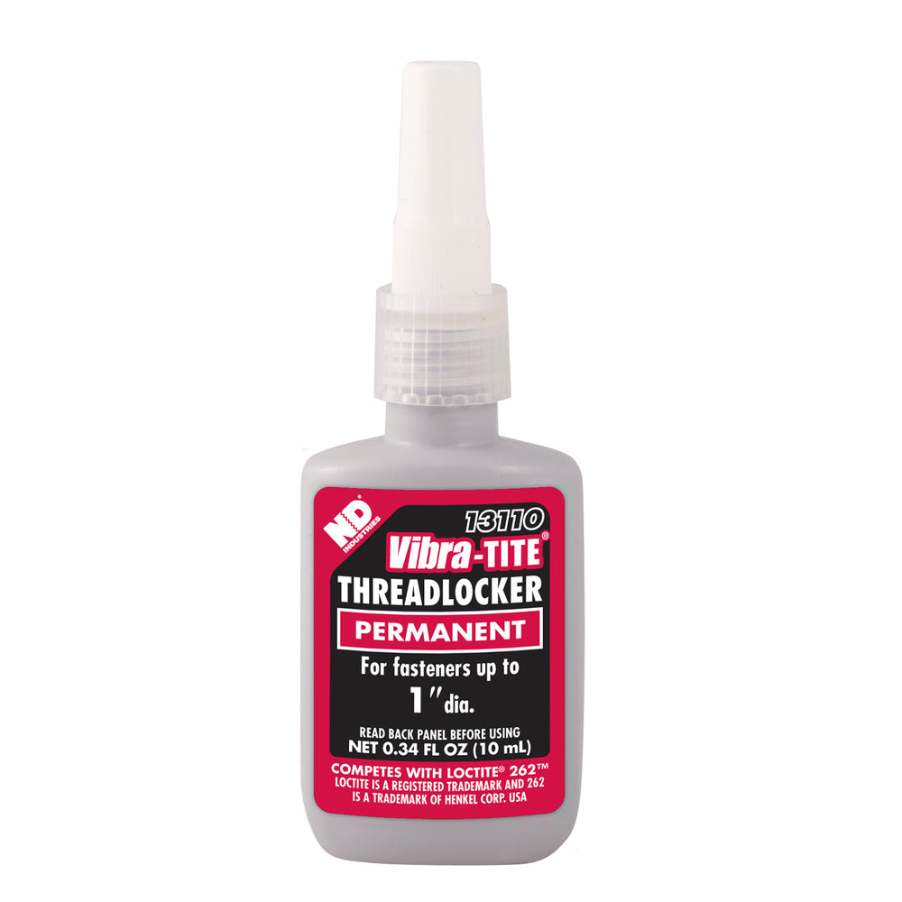 PRW - Vibra-TITE Threadlocker, Permanent Strength, Red, 10ml Bottle. - 1293110
