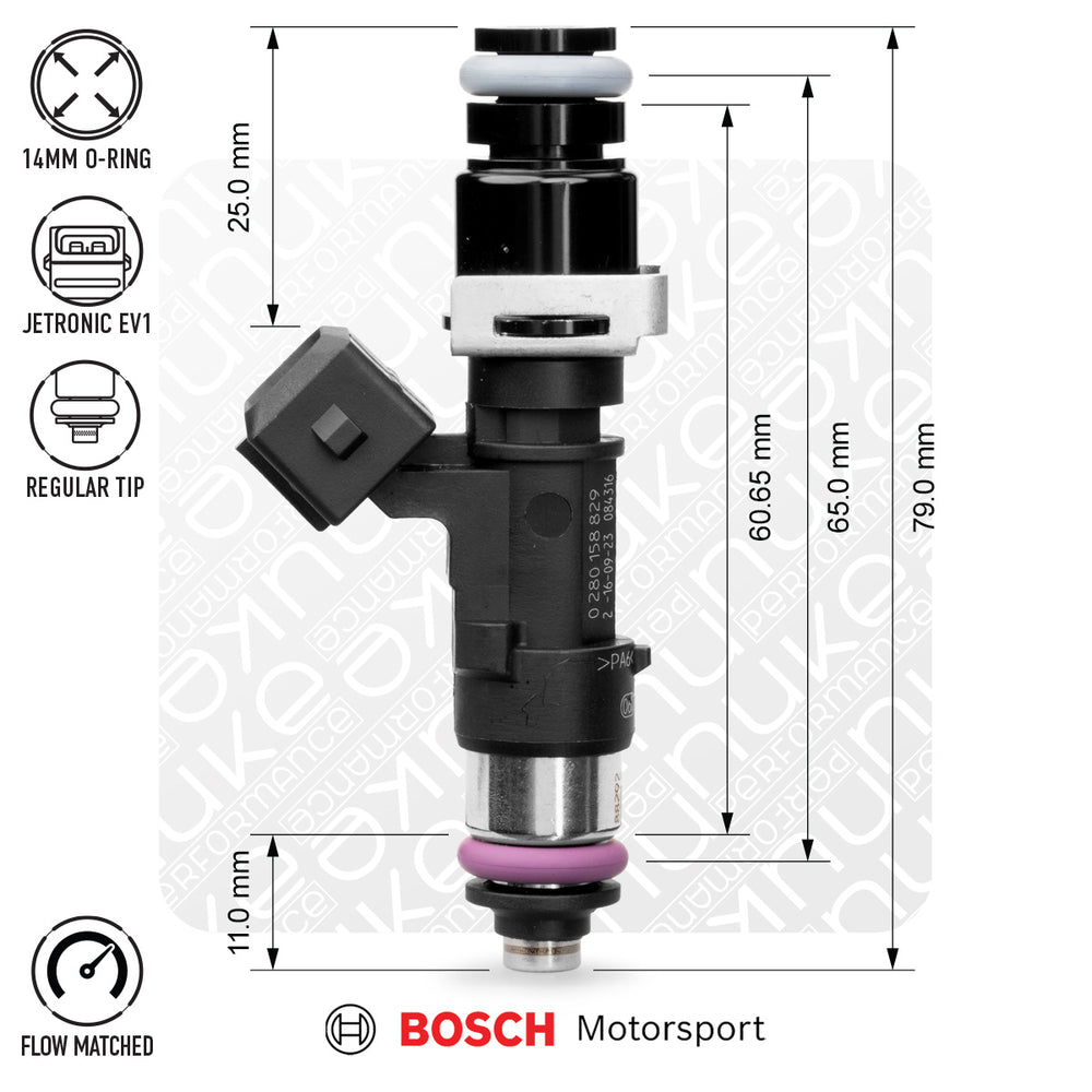 Bosch injector 2200cc NGI2, 65mm (EV14L), 6pcs flow matched
