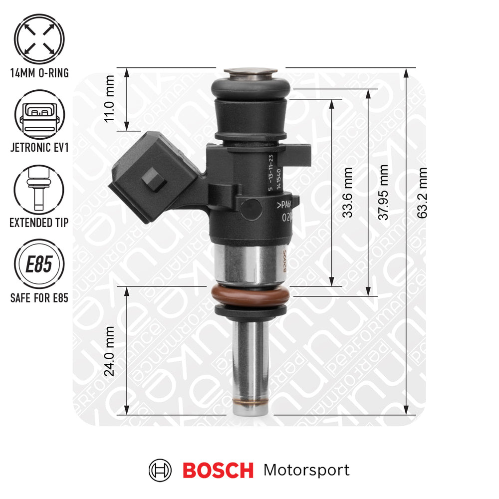 Bosch injector 1200cc, 38mm (EV14K), 8pcs flow matched