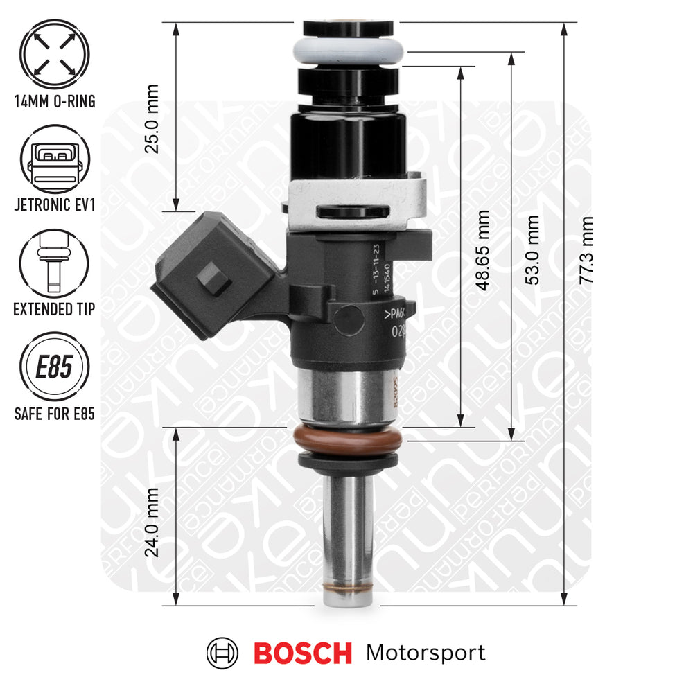 Bosch injector 1200cc, 53mm (EV14S), 5pcs flow matched