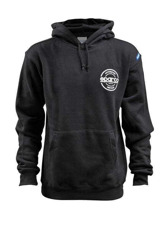 Sparco Sweatshirt Hooded S-Seal Blk Xsml