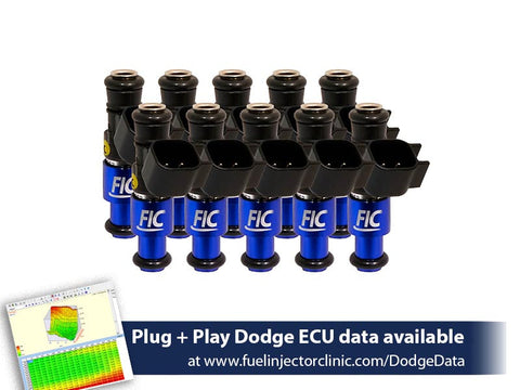 1440cc FIC Fuel Injector Clinic Injector Set for Dodge Viper ZB2 ('08-'10) VX1 ('13-'17) (is158-1440h)