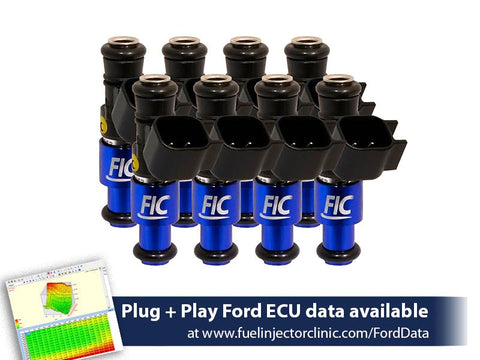 1440cc (140 lbs/hr at 43.5 PSI fuel pressure) FIC Fuel Injector Clinic Injector Set for Ford Shelby GT500 (2007-2014) / Ford GT40 (2005-2006)(High-Z) (is404-1440h)