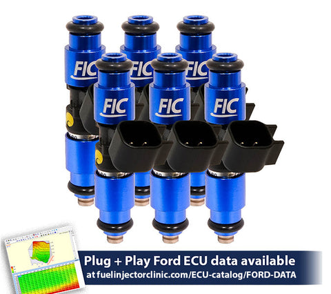 1440cc (140 lbs/hr at 43.5 PSI fuel pressure) FIC Fuel Injector Clinic Injector Set for Ford Falcon XR6T (BA/BF) (is411-1440h)