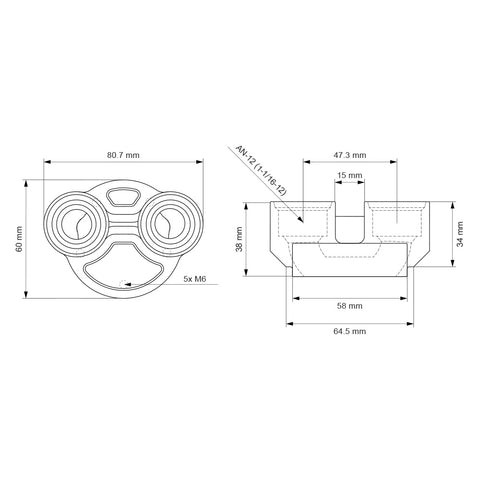 CFC Unit Stäubli connector, dual AN-12