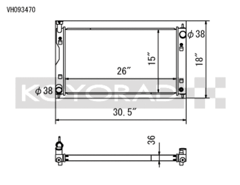 Koyo 17-22 Subaru Impreza 2.0L Non-Turbo / 18-22 Crosstrek 2.0/2.5L Non-Turbo Aluminum Radiator