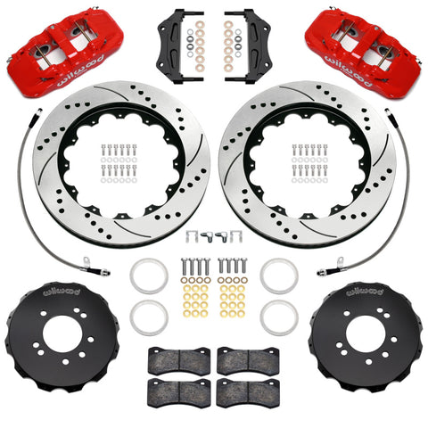 Wilwood 89-98 Nissan 240SX/89-94 Skyline/90-96 300ZX Aerolite 6R Front BBK w/ 14in D/S Rotors - Red