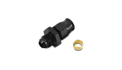 '-6AN Male to 3/8in Tube Adapter Fitting w/ Brass Olive Insert